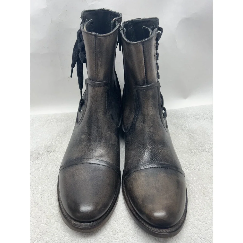 Freebird Mens Size 11 Brooks Brown Leather Lace Zip Up Ankle Boots